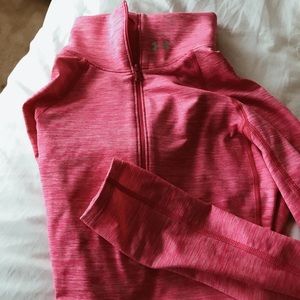 pink under armour zip up